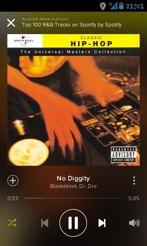 Elycaptano's tweet image. #Np No diggity by Blackstreet ft Dr dre #spotifyApp