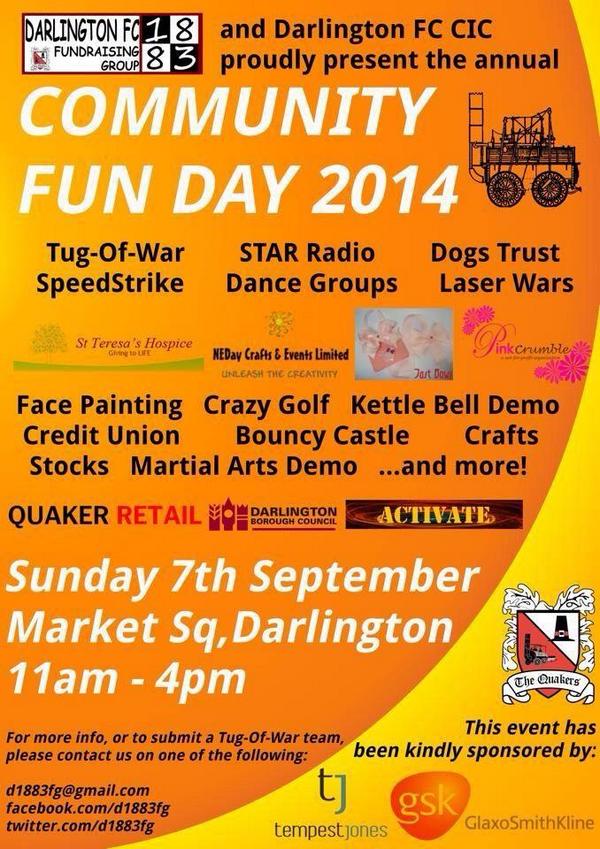 This Sunday join in the fun in #darlington #darlobiz <a href="/BillDixonDton/">Bill 💙</a> @Darlofc1 #nefollowers #aycliffehour