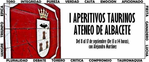Aperitivos2014's tweet photo. 1 día menos para inaugurar en el Ateneo los I Aperitivos Taurinos. Hablaremos del TORO. Este lunes 8, a las 13 horas. http://t.co/ejCKL0lb6u