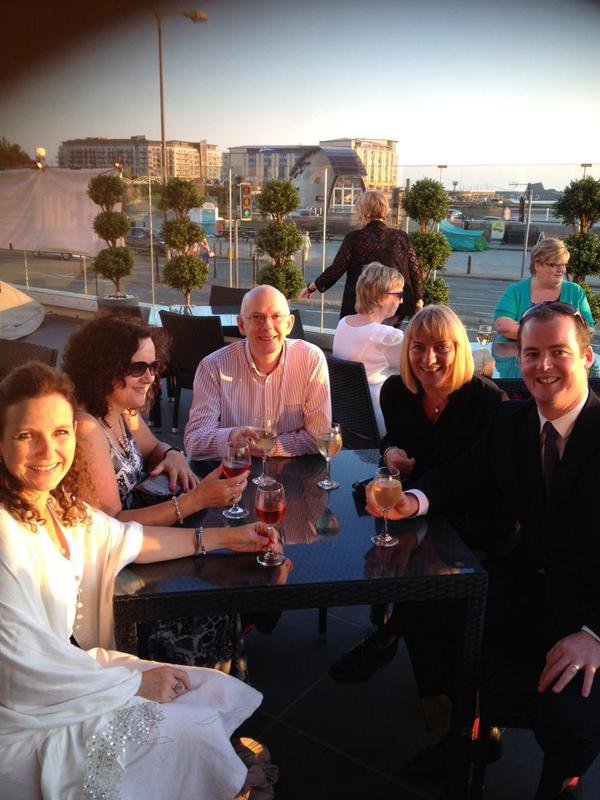 ProfGlasper's tweet photo. #accnjersey  sunset networking http://t.co/9Vx0er4XbD