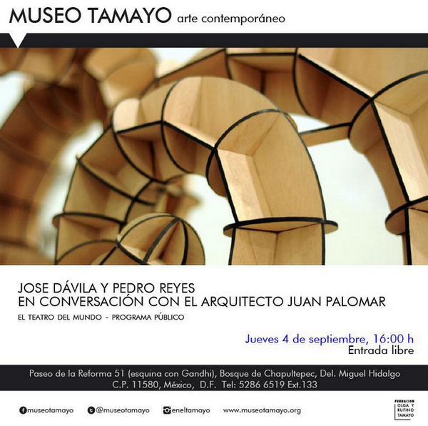 museotamayo's tweet photo. ¡Gánate un catálogo de #ElTeatroDelMundo! En 10 minutos lanzamos la pregunta. RT para participar. http://t.co/yAbgEOQL7A