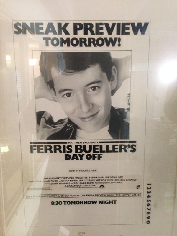 ParamountMovies's tweet photo. #InsideParamount: Check out this original preview screening poster for #FerrisBueller's Day Off from 1986! #TBT http://t.co/RNNaFafUUf