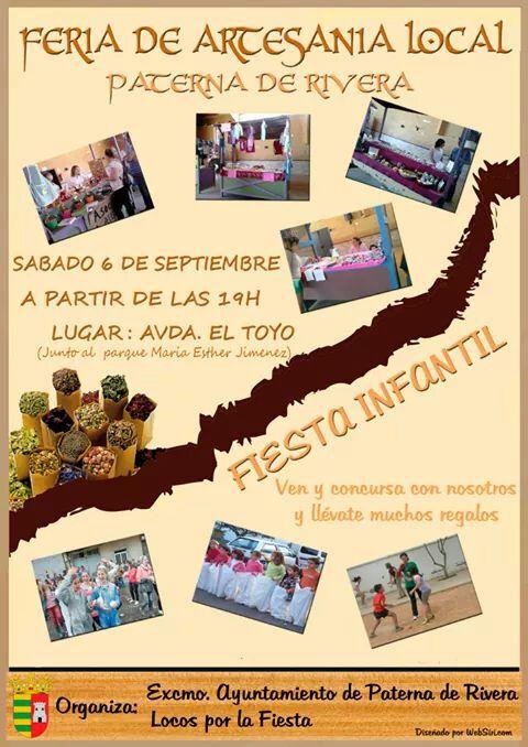 paterna_info's tweet photo. Este sábado no te pierdas la Feria de Artesanía Local. En #PaternaDeRivera http://t.co/5vCg1l2rNo