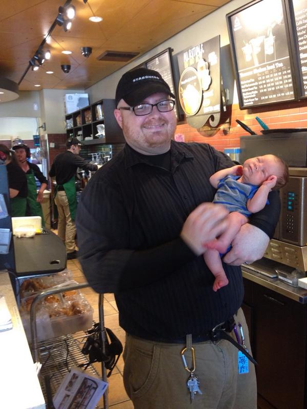 First time my lil man came to see me at work!!!