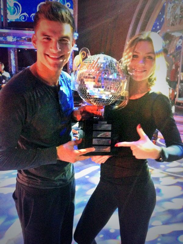 AljazSkorjanec's tweet photo. Got our hands on the trophy one more time! @OfficialClancy @bbcstrictly http://t.co/Bn8ei3wjoN