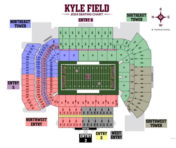 Kyle Field Seating Chart With Rows