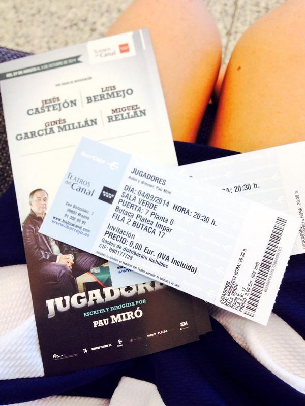 NuriGago's tweet photo. Maravillosa función #Jugadores maravillosos @BermejoLuis #GinesGarciaMillan #Rellan y #Castejon bravo #PauMiro http://t.co/y5qTWLlObT