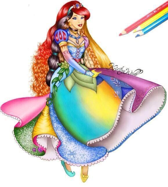 Disney Quotes Every Disney Princess Combined Into One Drawing Http T Co 91k951sexh Twitter