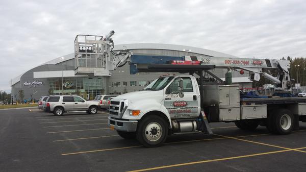 SignCoAlaska's tweet photo. Tomorrow is the big day, who's excited for our new Alaska Airlines Center??
#AKAirCenter #UAA #QualitySigns #SignCo http://t.co/iFd5TRolxx
