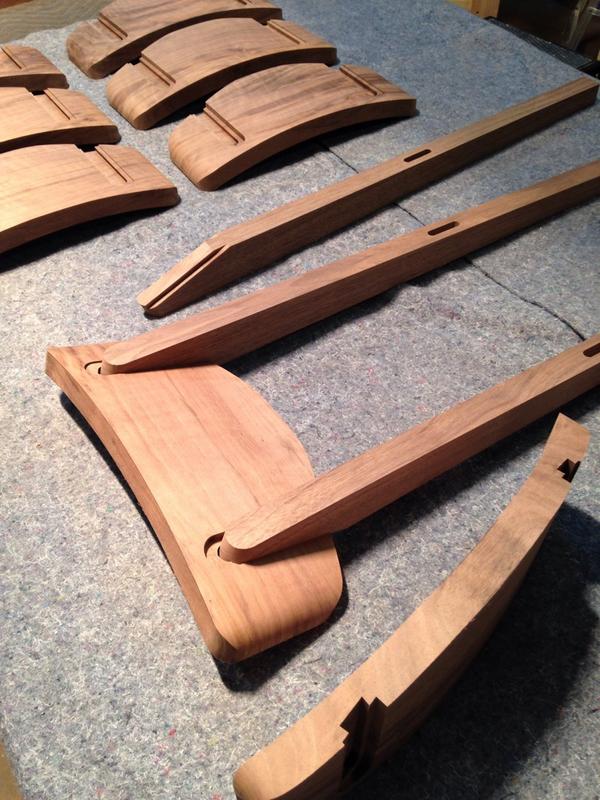 16thworkshop's tweet photo. Backrest and legs ready for glue-up. http://t.co/31FasXvkex