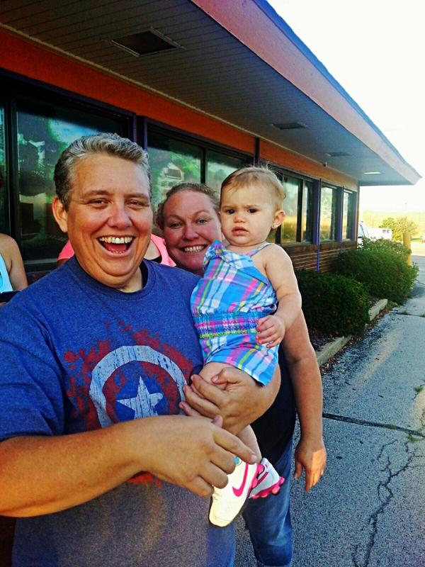 Lorne56Lorne's tweet photo. My great niece Brooklyn and I getting photo bombed by my sister Tracey #lifeisgood http://t.co/Oh0WMhpKBo
