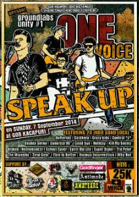 GROUND LABS UNITY #1,"ONE VOICE", Guest star :*SPEAK UP* (Jakarta) On sunday 07 Sep 2014 At GORKACAPURI TANJUNGPINANG