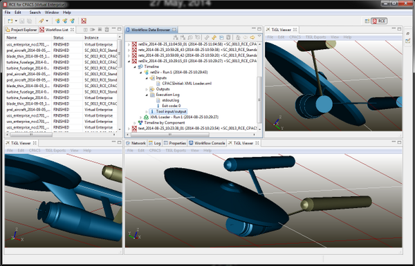 RCEnvironment's tweet photo. The #TiGL team at @DLR_en created a #CPACS model of the USS Enterprise #NCC1701, to be optimized with RCE. #StarTrek http://t.co/p9iGCoYdwf
