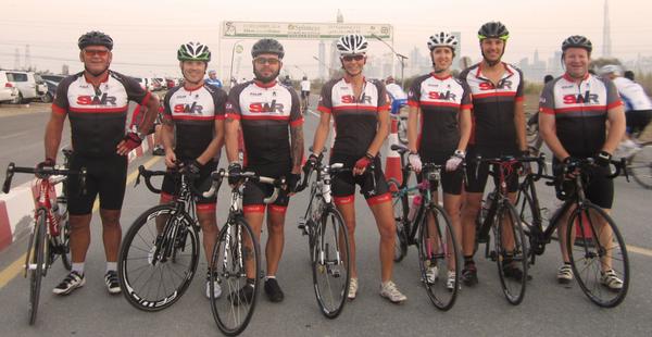TeamLMT's tweet photo. #TeamSWR with @SilverbackUAE at the @SpinneysDubai92. #cycling #Dubai http://t.co/5bVCro4tgq