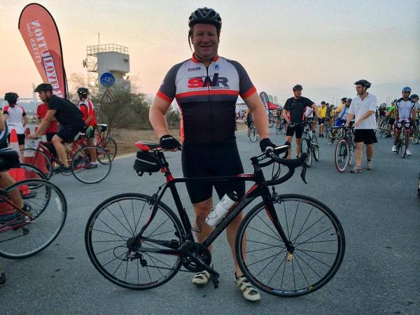 TeamLMT's tweet photo. #TeamSWR's Harry Tregoning with his @SilverbackUAE at the @SpinneysDubai92 today. That bike flew. Great time Harry. http://t.co/qrgtzWvNUg