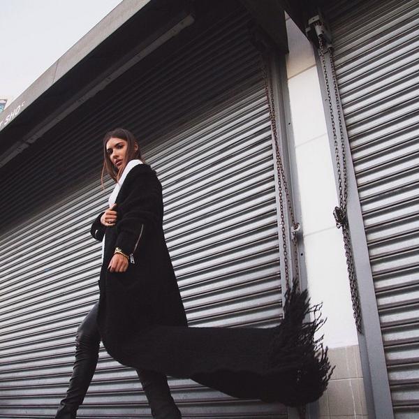 zadigvoltaire's tweet photo. @patriciamanfield you look wonderful in this dramatic look from Fall Winter 2014/15! #fashionblogger #fallwinter1415 http://t.co/wpeLUbX7J8