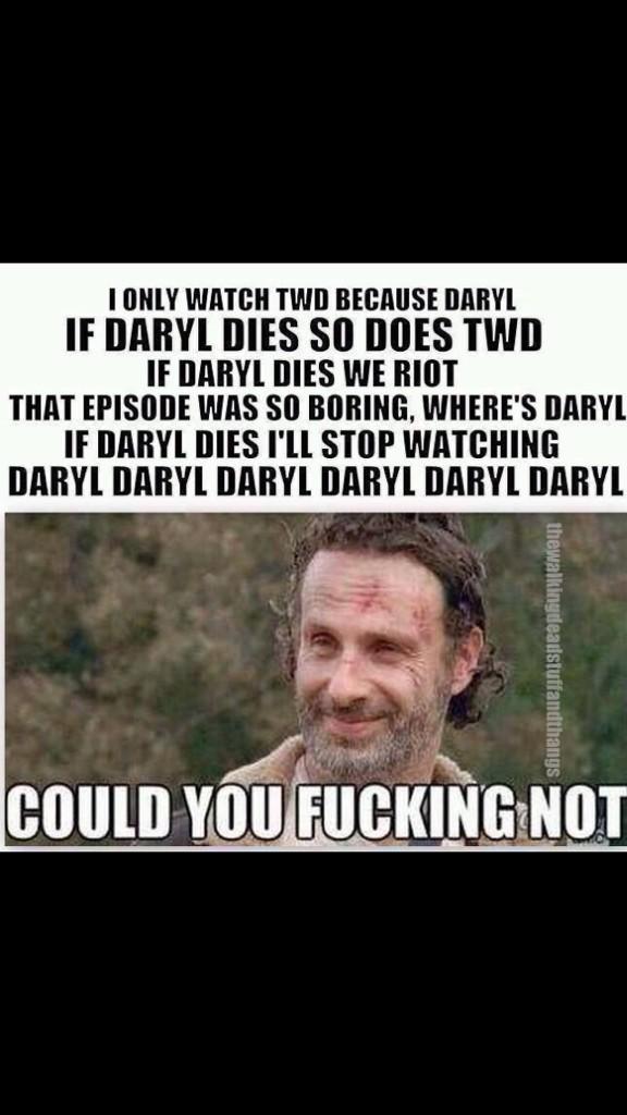 RicksZombieGirl's tweet photo. LOL! Awww. Tell me you don't love Daryl, and I'll tell you you're lying. Everybody loves Daryl. /Everybody/. http://t.co/DgfAvf6XBy