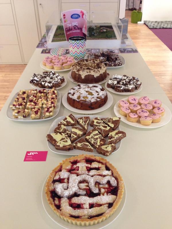 JAMstudio_Ltd's tweet photo. Please come and join us @JAMstudio_Ltd for this fantastic spread for #bigbakeday to raise money for @NSCashforkids http://t.co/CeDKXO0zbV
