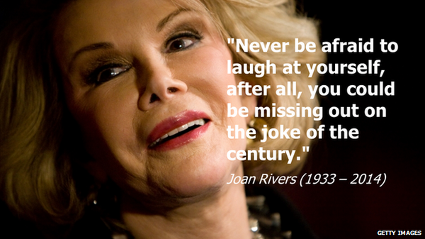bbcworldservice's tweet photo. Joan Rivers was renowned for her one-liners. Here's some of her best http://t.co/Dvsoapm9NG http://t.co/CcH3wSSZTm