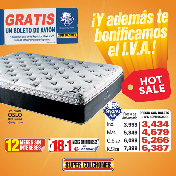 SuperColchones's tweet photo. ¡Nos unimos al #HotSaleMx! 
Te bonificamos el IVA en todas tus compras. 
》》http://t.co/yC34fZMsFD http://t.co/r1Xd9oqQmR