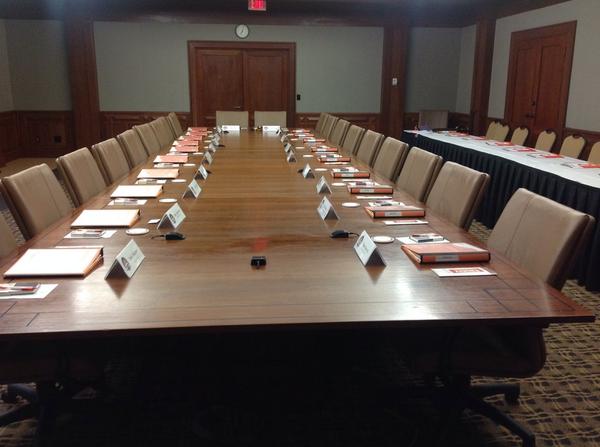 MadrenCenter's tweet photo. Welcome @ClemsonAlumni Board! That's what we call a #solidorange meeting! #meetatclemson #MadrenCenter http://t.co/3yJyf5T7Wr