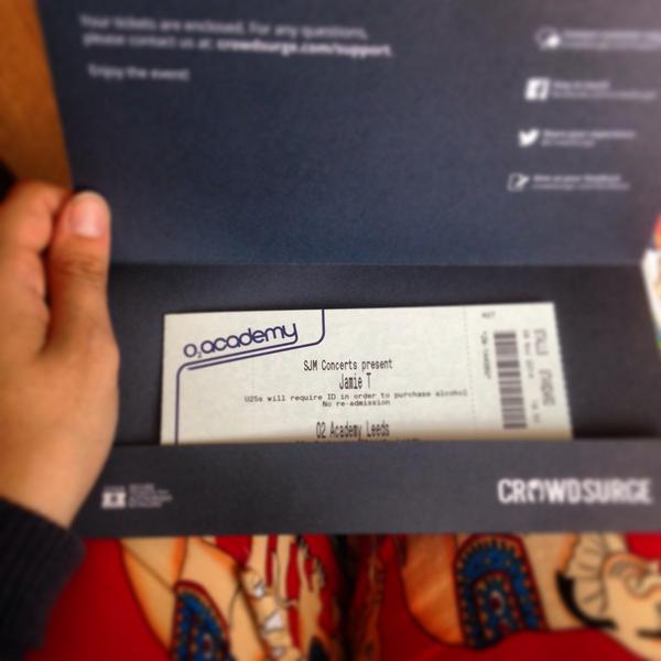 Va_ccines's tweet image. @CrowdSurge my Jamie T tickets have arrived! #fancypackaging