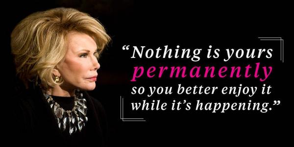 Cosmopolitan's tweet image. Joan Rivers: remembering the words of a legend cosm.ag/6015W41J