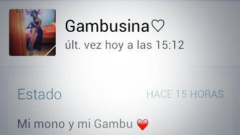 AnitaArcoAvila's tweet photo. Que me encanta el estado de mi gambu♥ @AuriCaastro http://t.co/ULRpzeFnXY