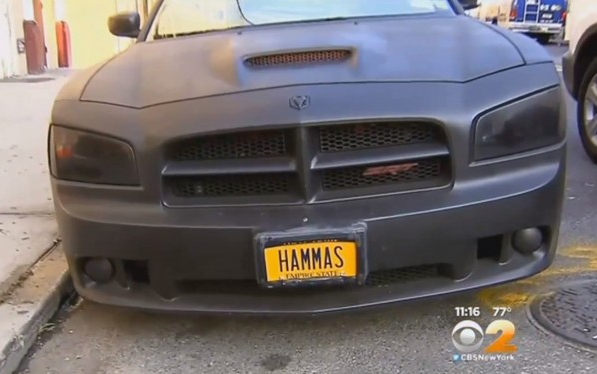 New York DMV issues HAMMAS license plate, then revokes after backlasn