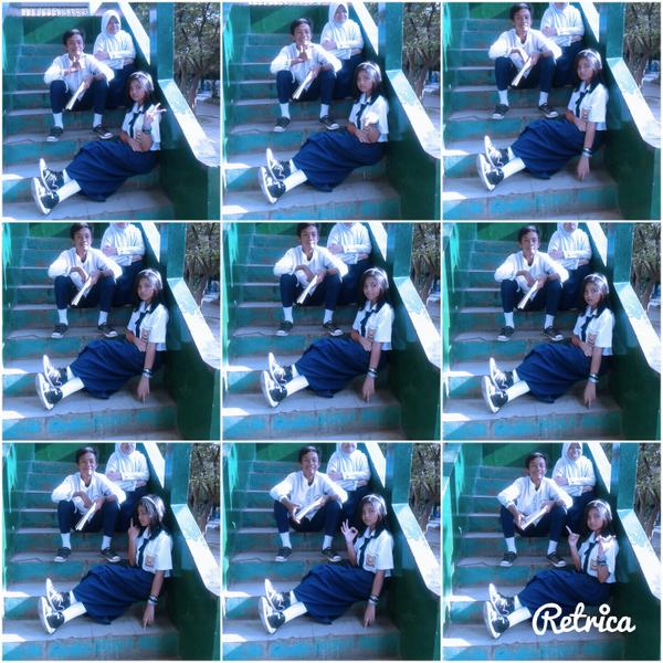 Nih sebenernya pas rambutnya masih rapi.. sama afif and citra.. haha mukanya #happyheehyoday