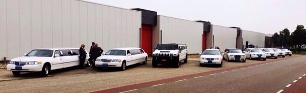 Vandaag met 9 limousines op pad. Jubilarissen worden flink in de watten gelegd.