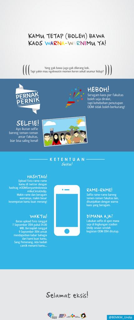 Berikut ini infografis mengenai lomba selfie saat penutupan #ODM2014. cc: @odm2014