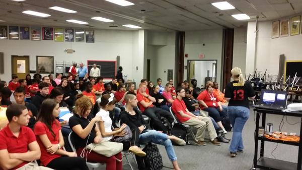 Ms . Ising telling Cohort 2016 the importance of mastery of standards.  Be excellent! @KimHarbolt @mising32