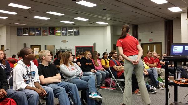 Ms Harbolt talking to Cohort 2016 about the importance of education! @KimHarbolt @mising32