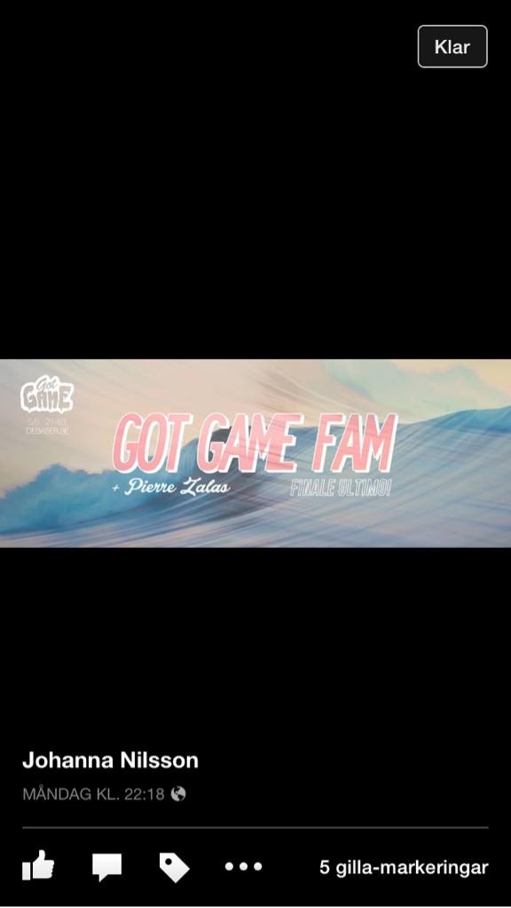 Ikväll fixar Got Game fest med bl a @LautaroCubilla, @fredrikvvallin @TheRealMichin för sista gången i år! Välkomna!