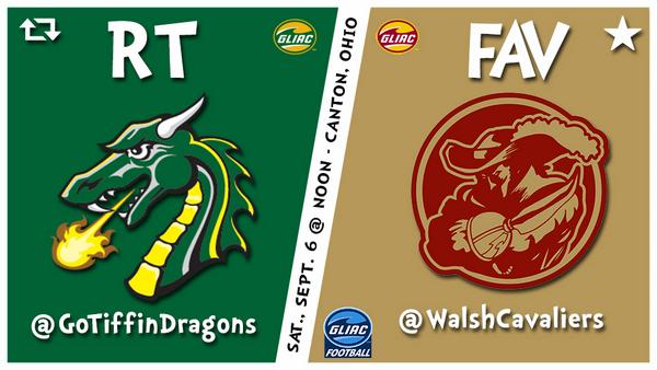 GLIACsports's tweet photo. #GLIACFB continues Saturday at Noon: #TUvsWU // RT for @gotiffindragons // FAV for @WalshCavaliers http://t.co/xMzmjsirQB