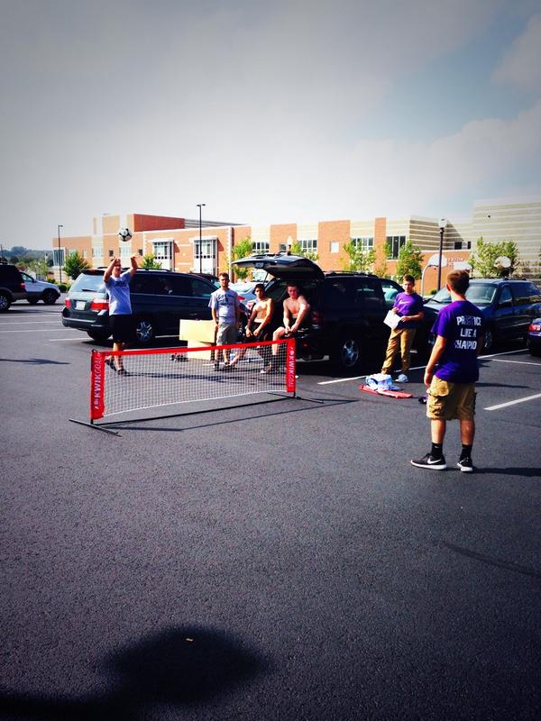 BHS_StudentSect's tweet photo. The soccer team tailgating before the football game. #BeatSpringfield #GoMagics http://t.co/516boy5P6G