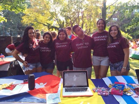 Some of Fuerza Latina's executive board at the Activities Fair. Stop by for some food and fun!