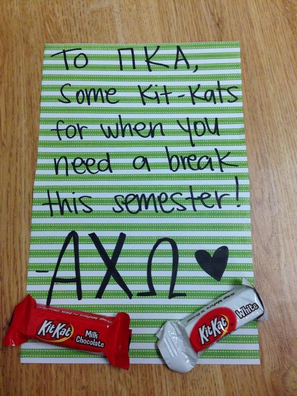cupikes's tweet image. Thanks to the lovely ladies from @axocolumbia for the Kit-Kats, we can always use a break!