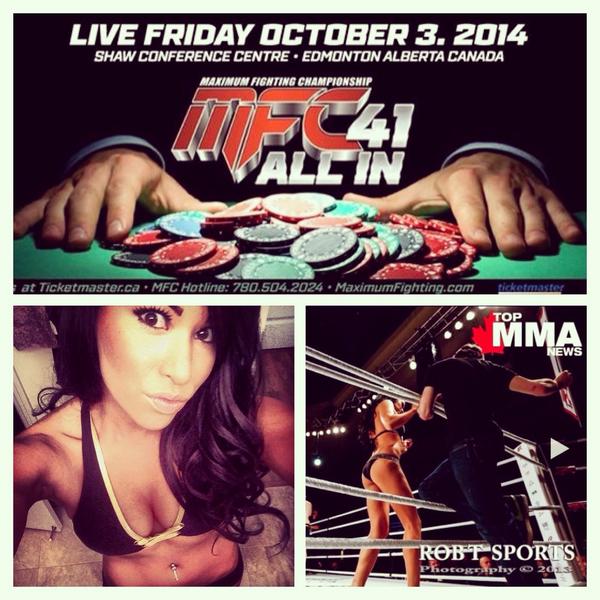 MissCarterMFC's tweet photo. Maximum Fighting Championships #MFC41 "All In" Live Friday OCT 3 @EdmontonSCC http://t.co/G4puPicszt