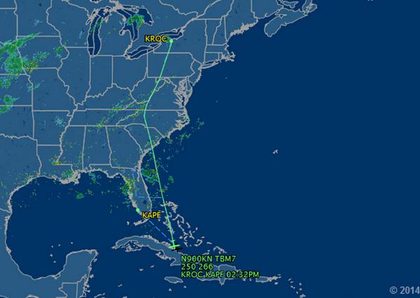 Unresponsive small plane from Rochester over Atlantic now in Cuban airspace