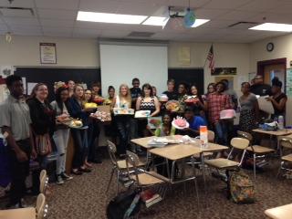MrsRichACP's tweet photo. AP Psychology brain day-thirty very well labeled brains constructed out of candy, cookies and cake!  Great Job!! http://t.co/Ji70WVfVlz