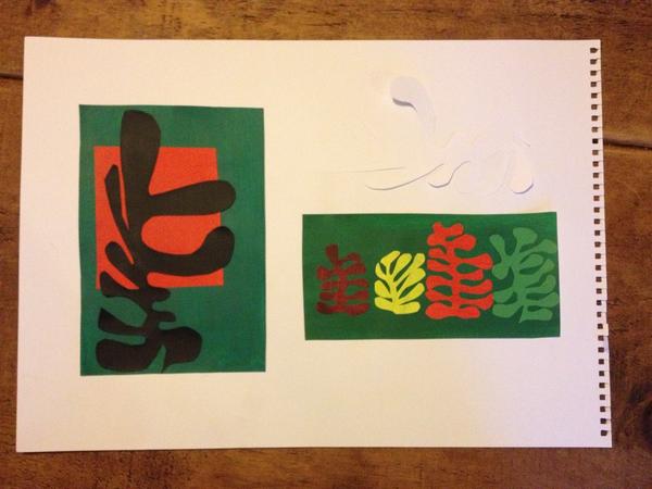 Enjoying colour and cut outs, after Matisse! #paintseptember