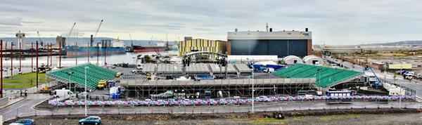 TitanicBelfast's tweet photo. The night before #Titanic Showdown .@TitanicBelfast @RealCFrampton @boxnationtv @Irishboxingcom @love_belfast http://t.co/jowoK5y2uy