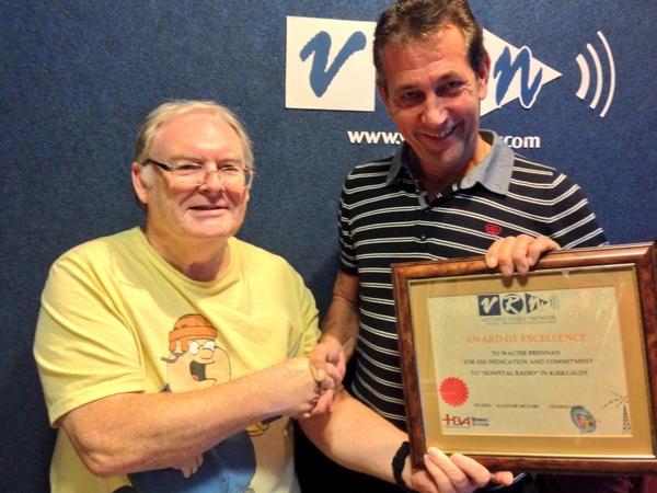 Congratulations to Walter Brennan for the high number of hours he has spent volunteering for VRN.