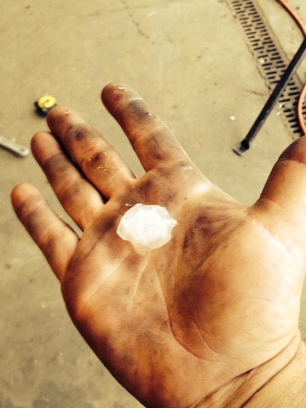 Hail in Orillia #onstorm