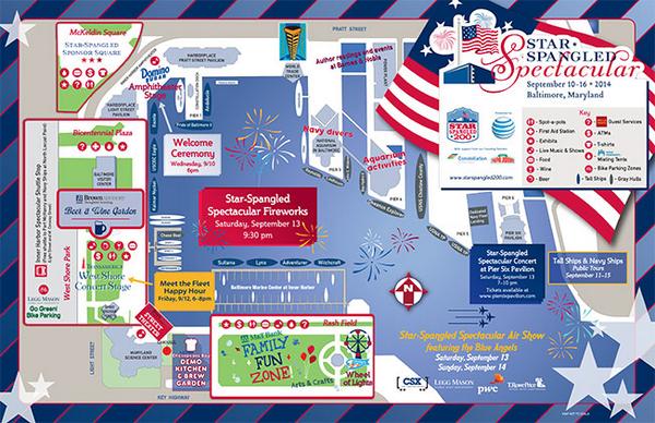 Harbor Map shows details for #StarSpangled200 See our website to view/download more maps: ht.ly/B3frl