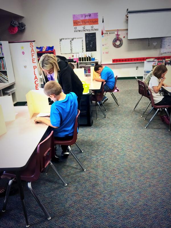 Bowen_Bobcats's tweet image. Awesome third graders in Mrs. Minatrea&apos;s class taking their science safety quiz! #LabReady #science @Wallis_BeTheONE