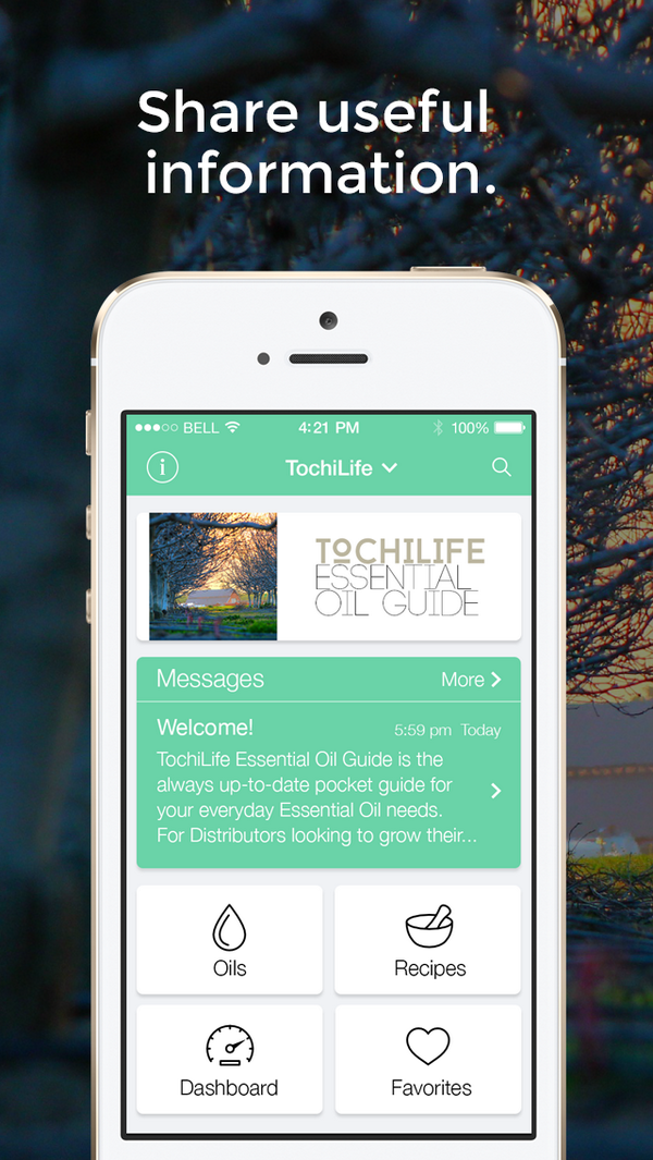 iPhone sneak peak! Contact your Mentor, check messages and favorites, search oils &amp; recipes- all from the home screen