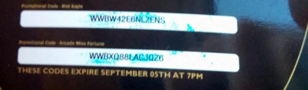 GamingCenterMTL's tweet photo. #paxcodes #arcademissfortune #ArcadeMF #riotkayle #skincode Let's try this. Type them out! Riot Kayle and Arcade MF. http://t.co/H1gFP0WJ8U